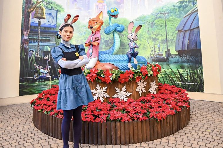 装飾との記念写真