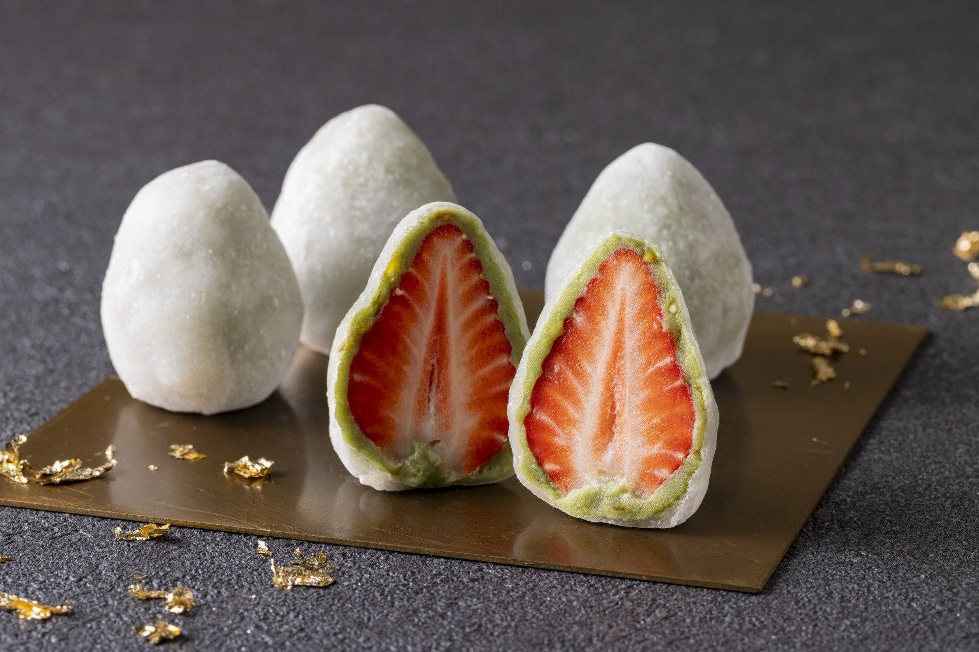 弁才天の人気和菓子「いちご大福」がピスタチオ仕様でクリスマス限定