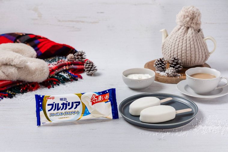 冬限定明治ブルガリア フローズンヨーグルトデザート 冬の濃いめ登場
