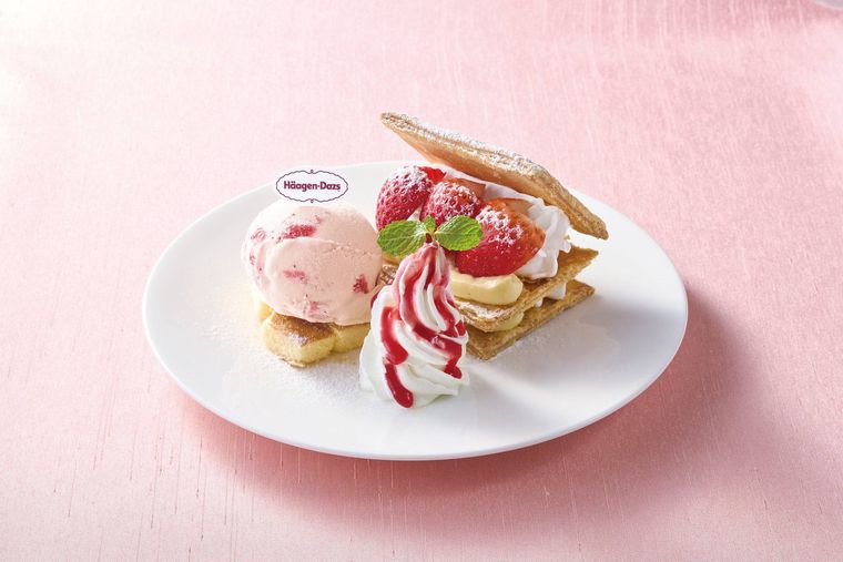 4. ハーゲンダッツといちごのミルフィーユ