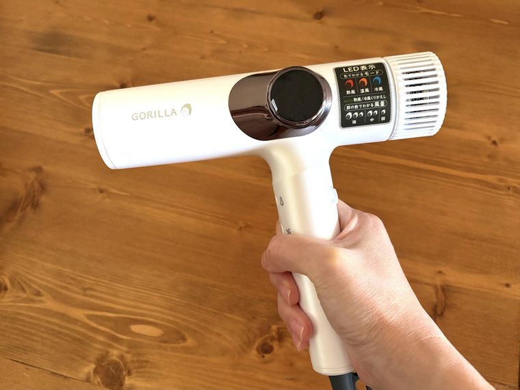 ゴリラのひとふきを手にもつ様子