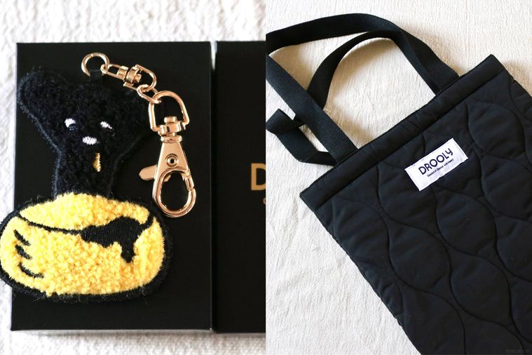 DLキルティングトートとDLノベルティーキーホルダー