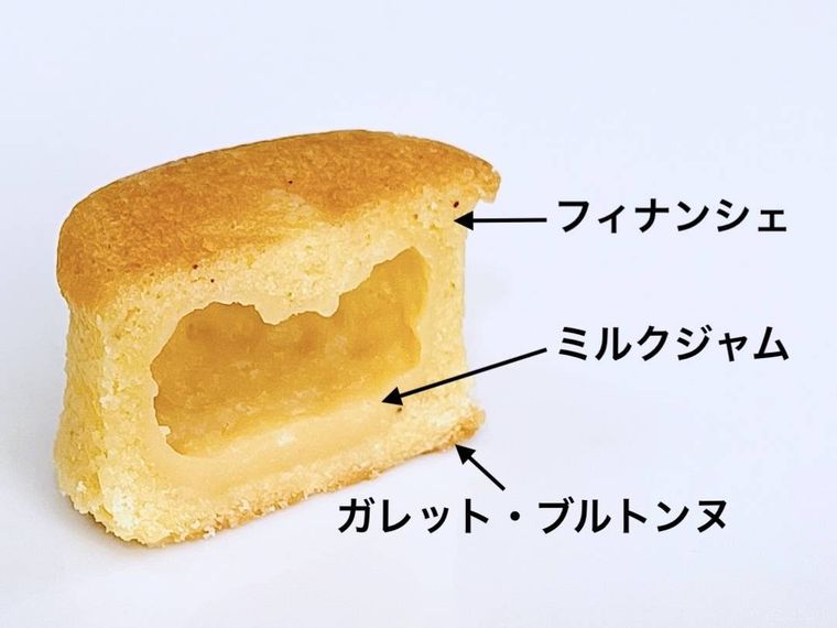Buttersのクラフトバターケーキを半分に割った様子