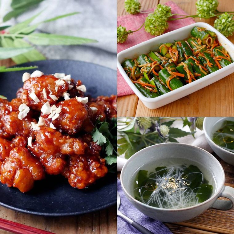 辛め主菜とさっぱり副菜の献立セット