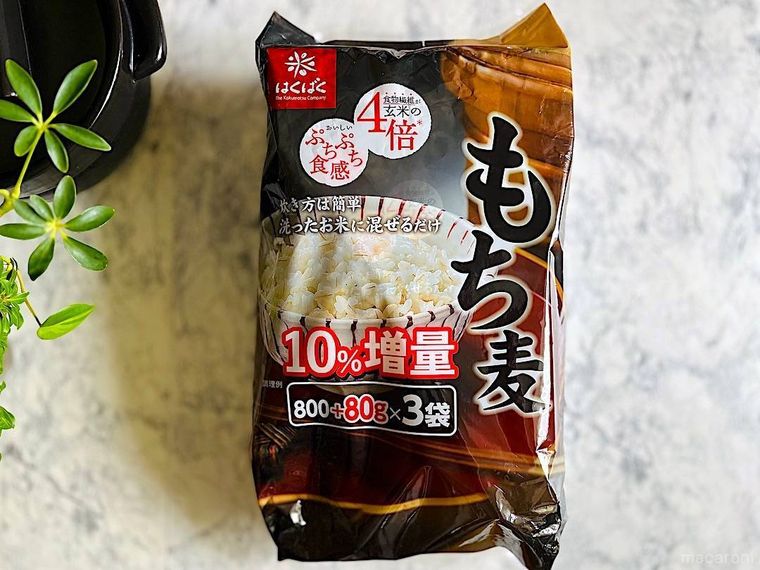 コストコのもち麦のパッケージ