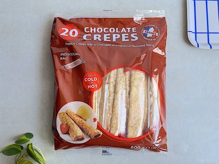 コストコのフレンチチョコレートクレープのパッケージ