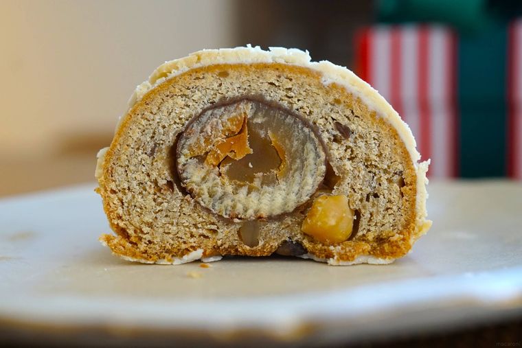 栗のシュトレンの断面