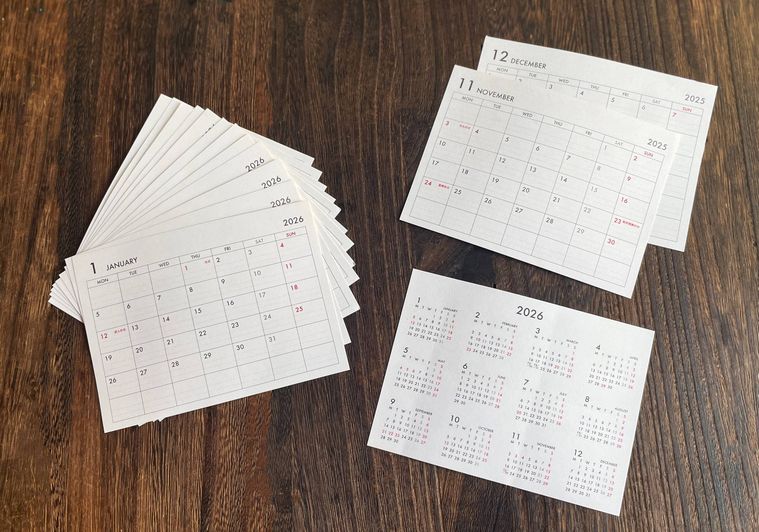 ダイソーのカレンダーシールの中身