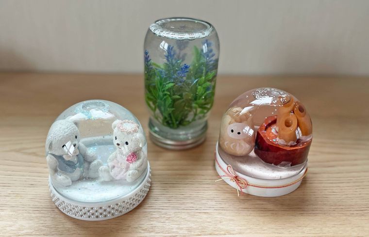 100均の材料で作ったスノードーム