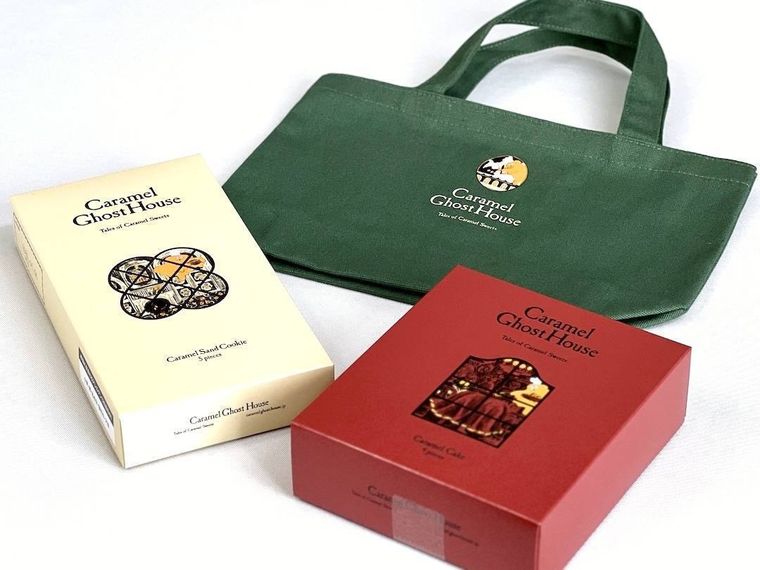 キャラメルゴーストハウスのランチトートキャラメルサンドクッキーキャラメルケーキ