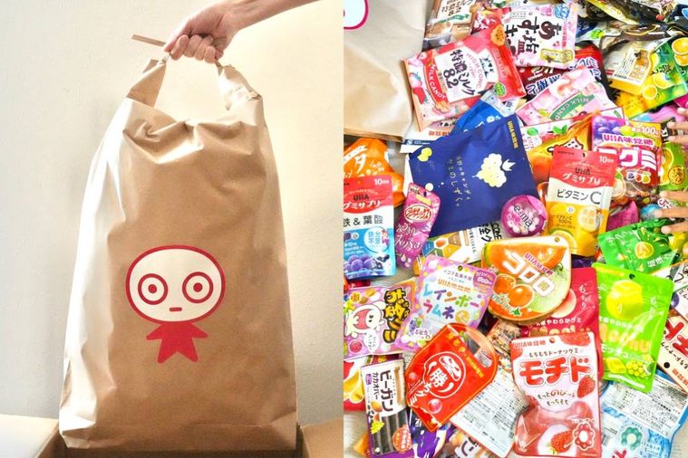 米袋に入ったお菓子の福袋