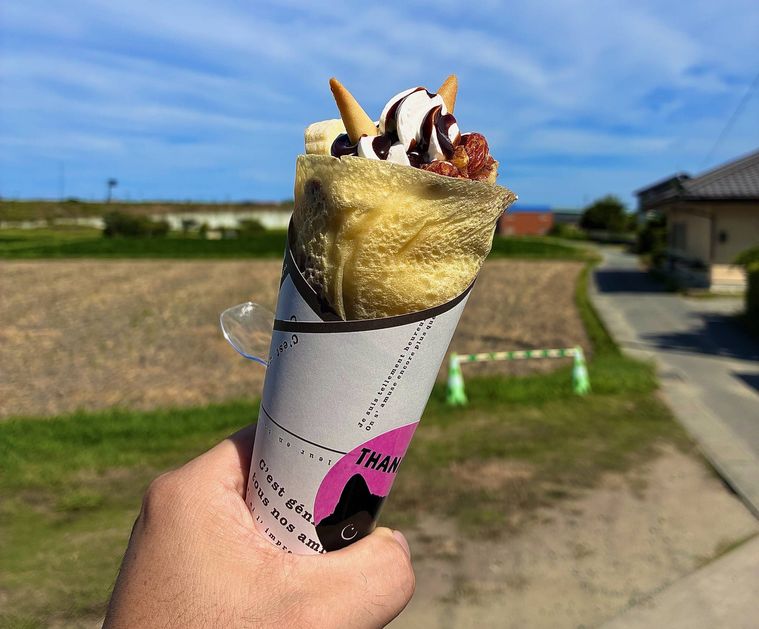 チョコバナナキャラメルナッツクレープ