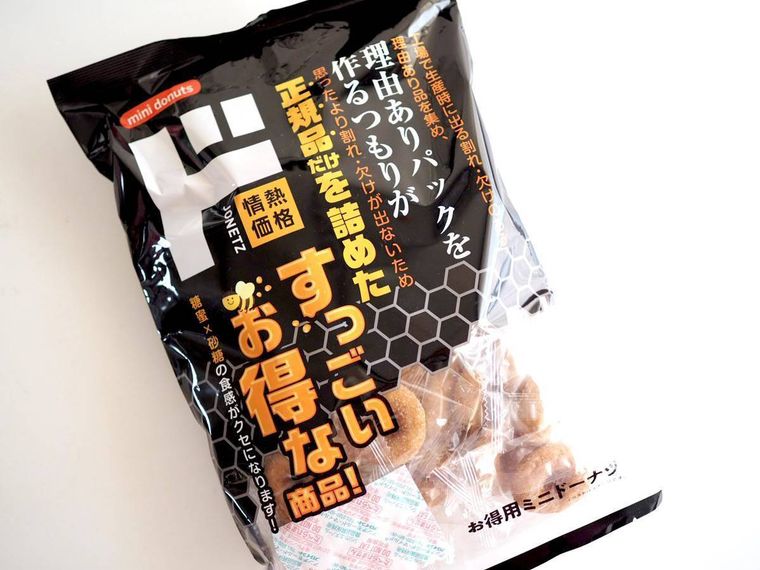 お徳用ミニドーナツのパッケージ