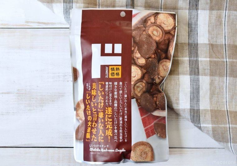 しいたけスナックのパッケージ