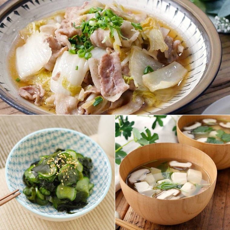 とろみさっぱり副菜の献立セット