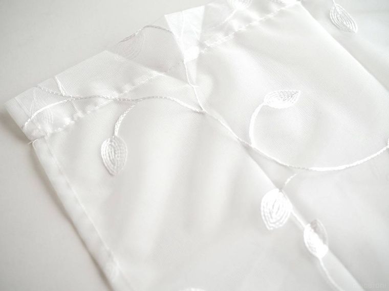 シースルー刺繍カフェカーテン