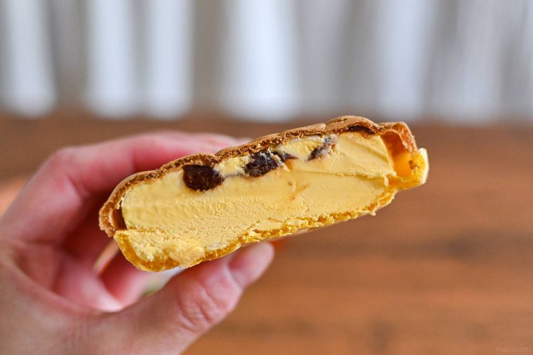 アイスの断面のアップ