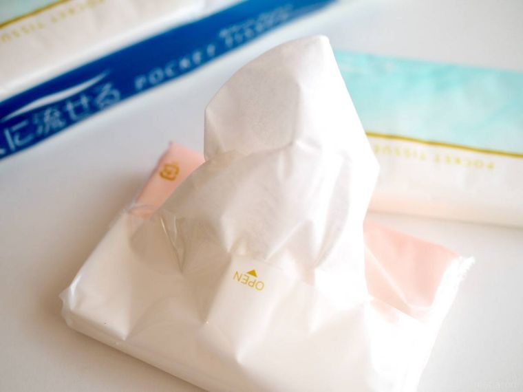 セリア水に流せるポケットティッシュの中身