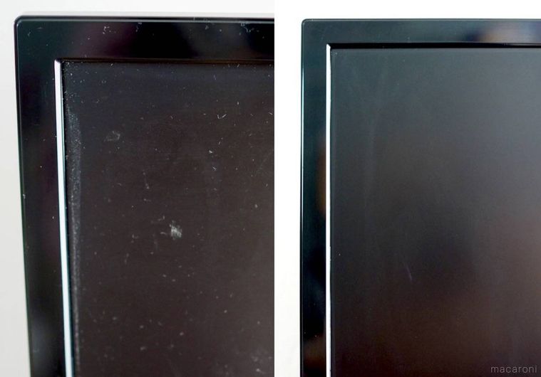 テレビ画面掃除のビフォーアフター