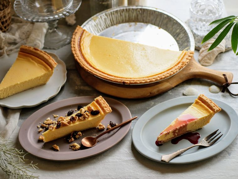 アレンジしたコストコのトリプルチーズタルトが並んだ様子