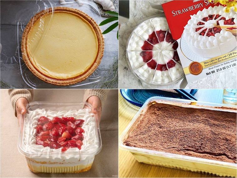 コストコのケーキ4種類のコラージュ画像