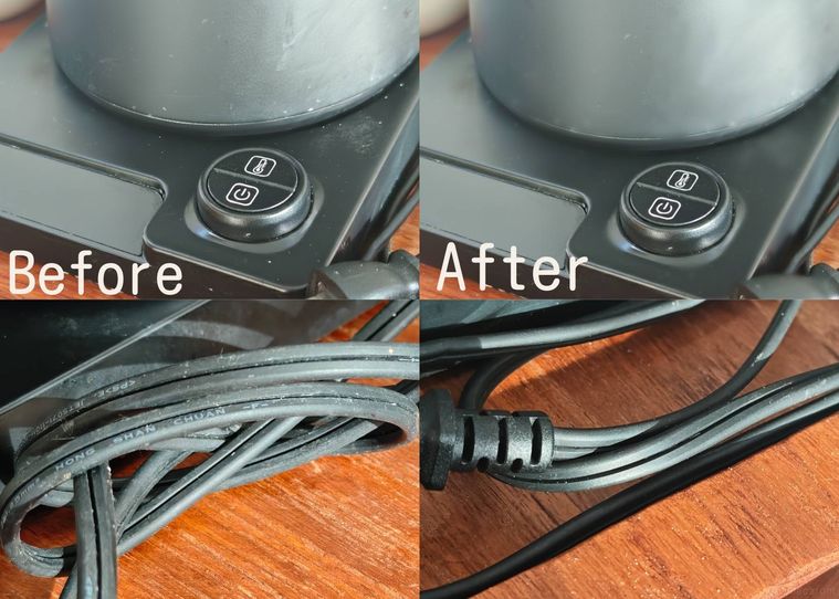 電気ケトル本体のビフォーアフター