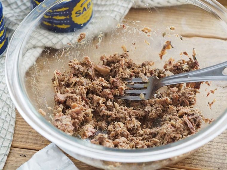 細かくなったサバ缶