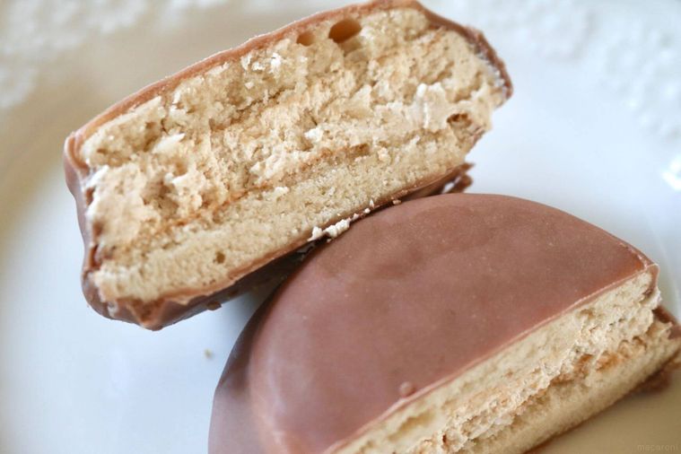 生 チョコパイ栗の断面