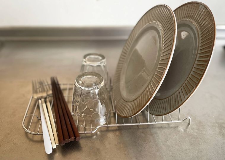 ステンレス水切りスタンドの使用例