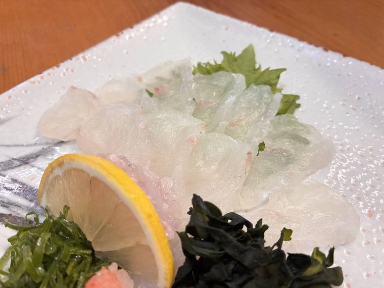 かれいの刺し身