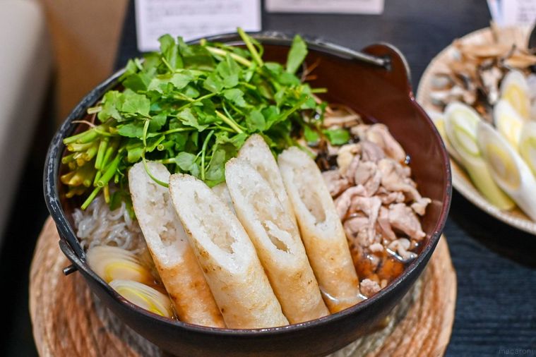 きりたんぽ鍋のアップ