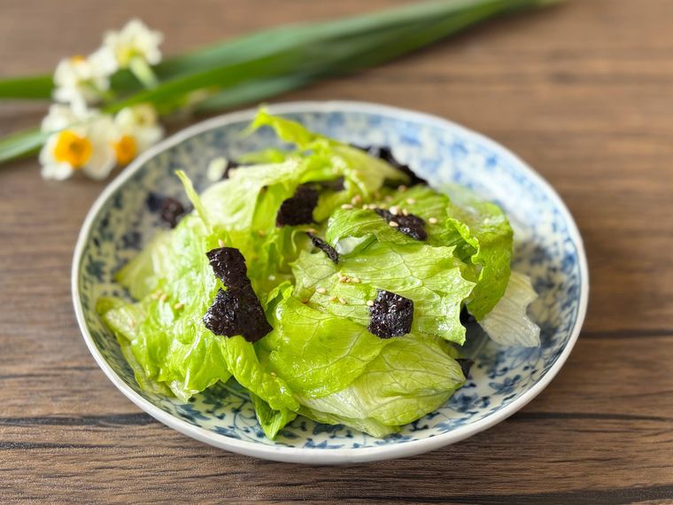 レタスの外葉のナムル風