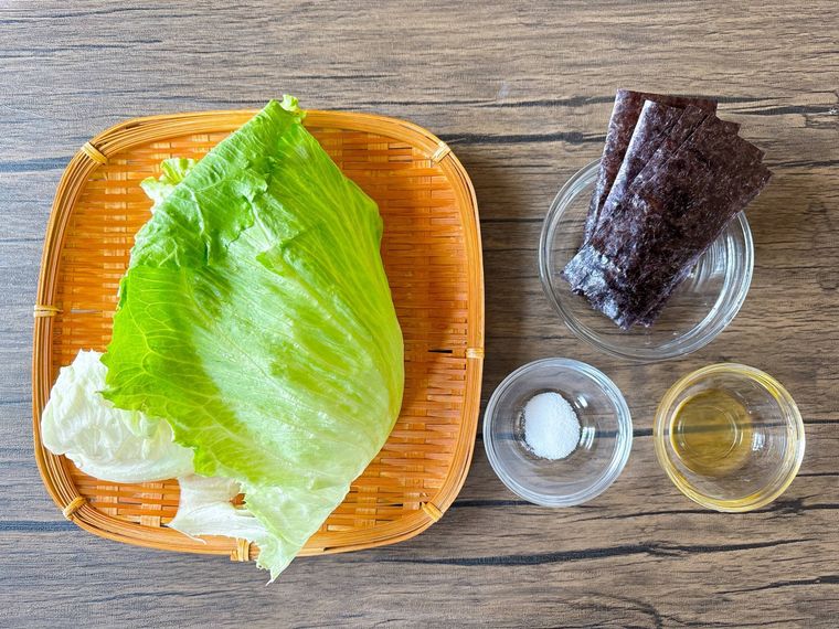 レタスの外葉のナムル風