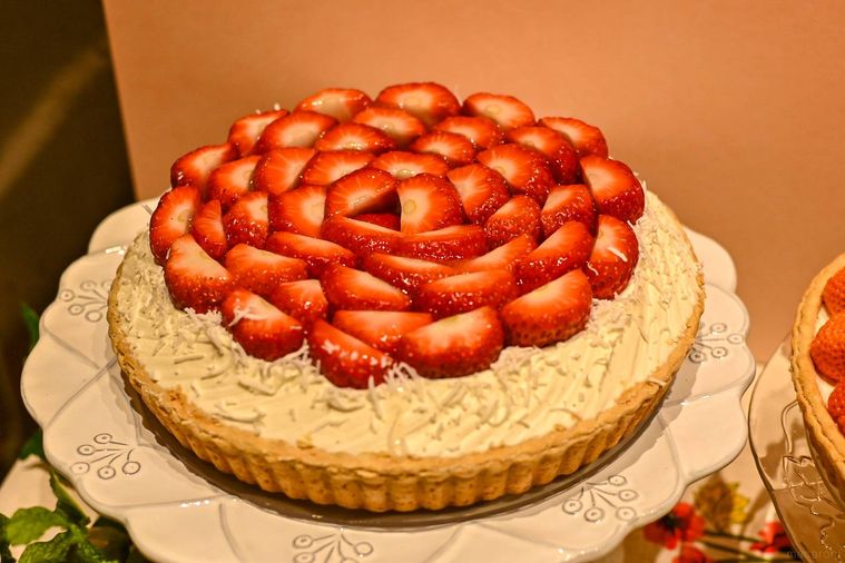 いちごタルトのアップ