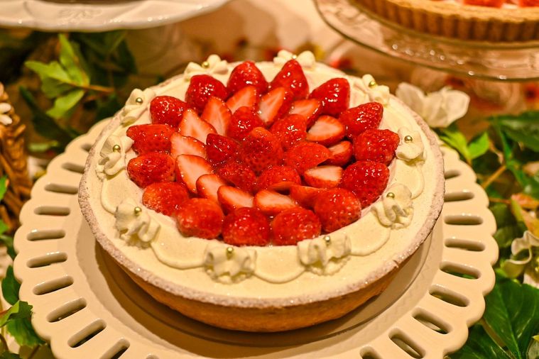 いちごタルトのアップ