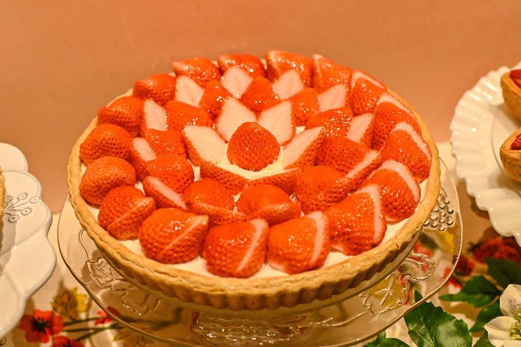 いちごタルトのアップ