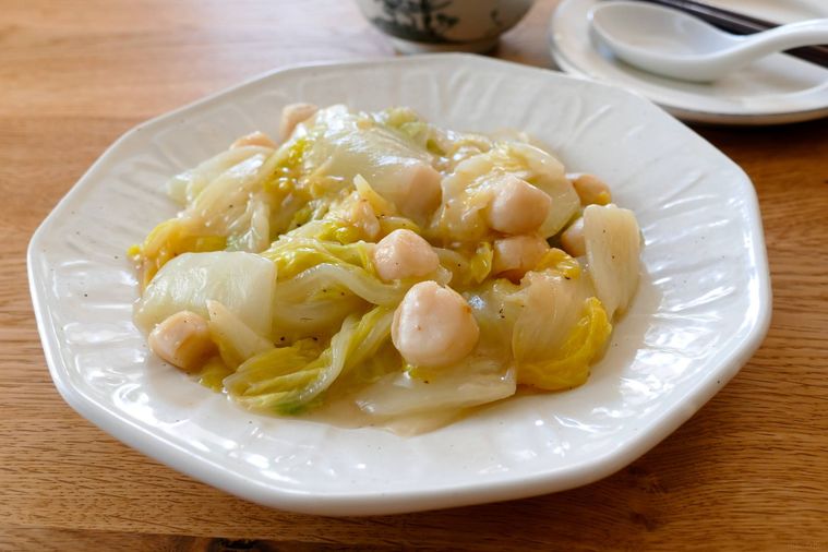 白菜とホタテのうま煮