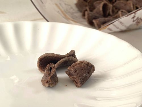 ちょこ煎を半分に割った様子