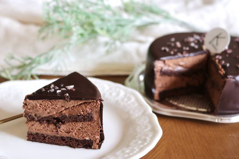 チョコレートケーキの断面