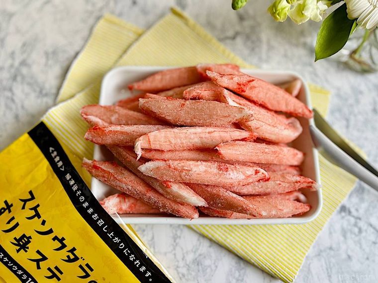 コストコのカニカマをバッドに出したところ