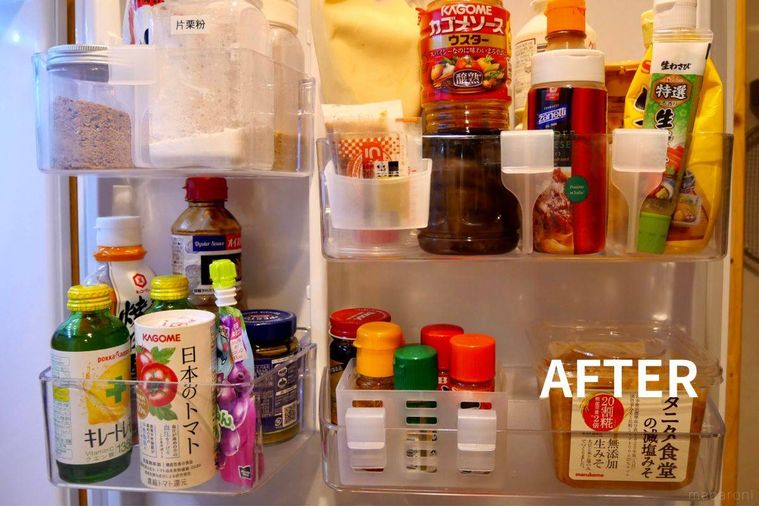 冷蔵庫ドア収納AFTER