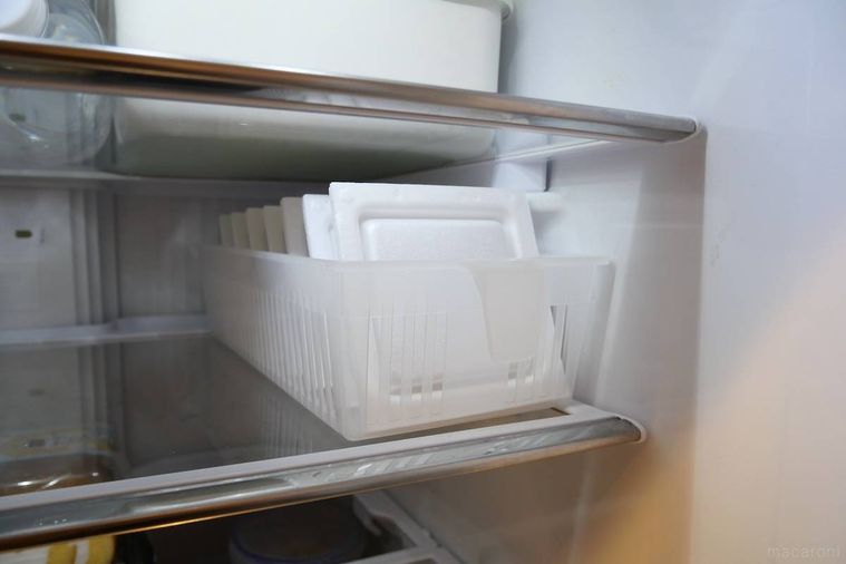 冷蔵庫整理ストッカーに納豆を収納