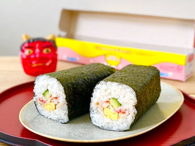 恵方巻とラップの空箱