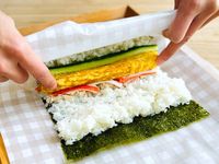 洗い物も出ない巻きすを使わない恵方巻に簡単できれいに巻けた