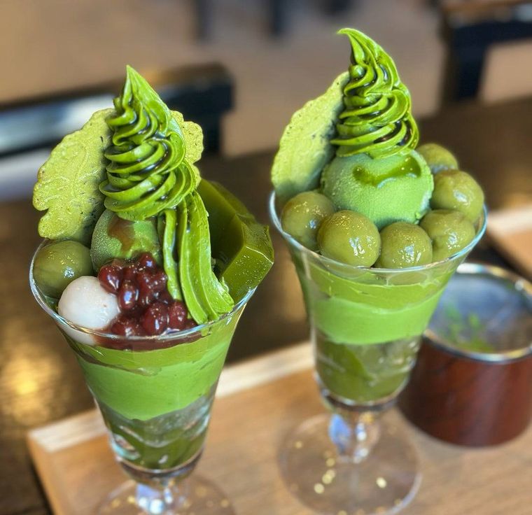 選べる3種の抹茶パフェとカスタム