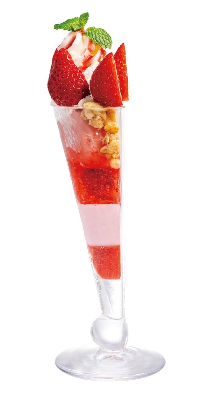 まっぷたつパフェの横から見た図