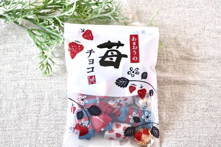 あまおうの苺チョコのパッケージ