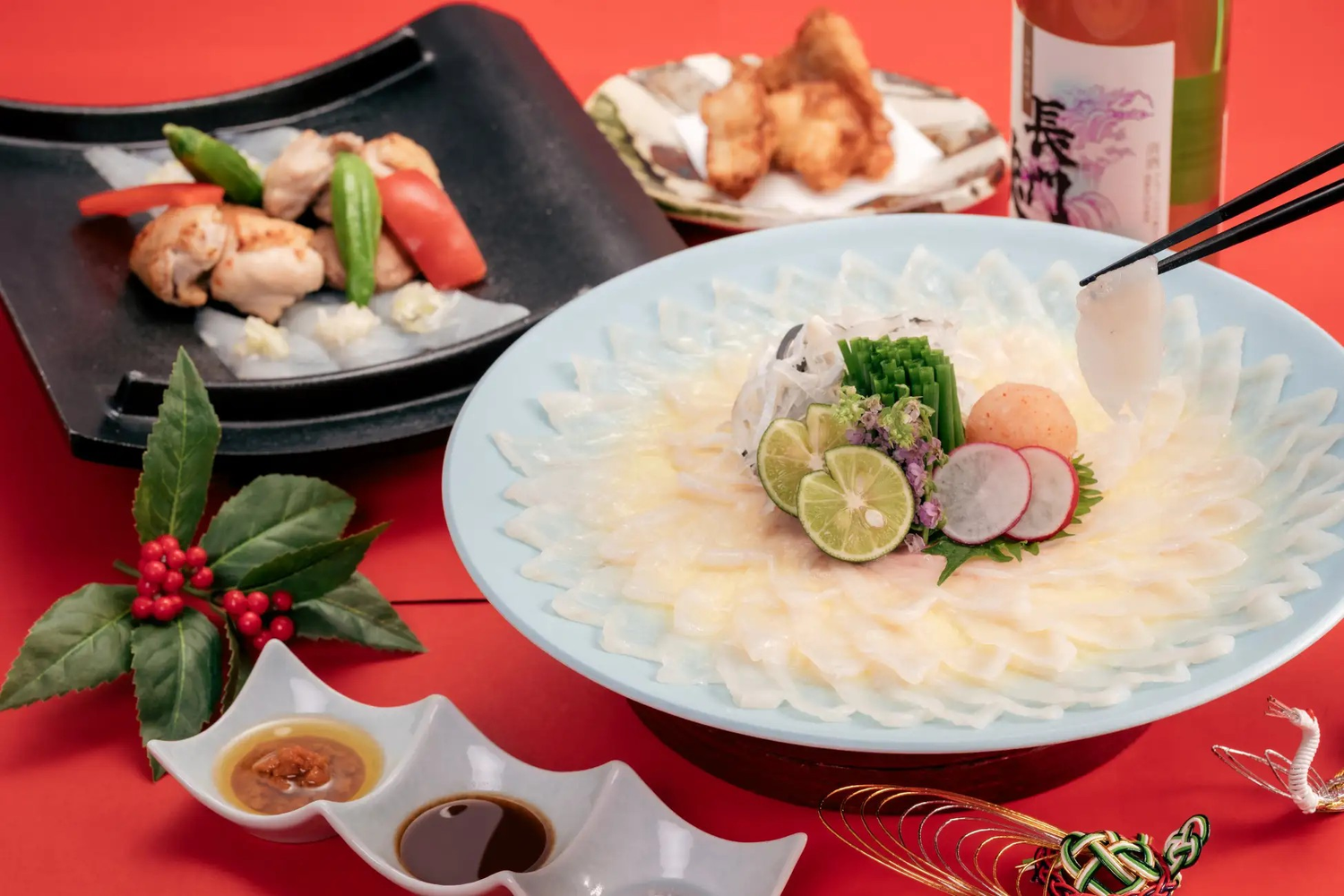 界 長門の厄除け開運ふく滞在のふぐ料理