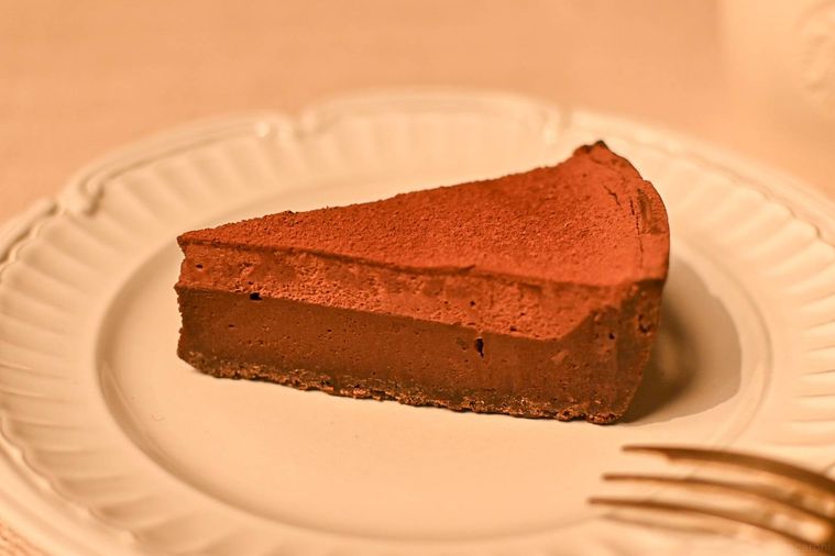 チョコレートタルトのアップ