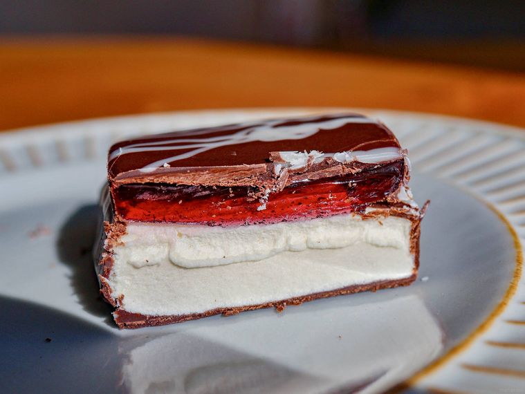 韓国発スイーツチョコゼリーマロの断面